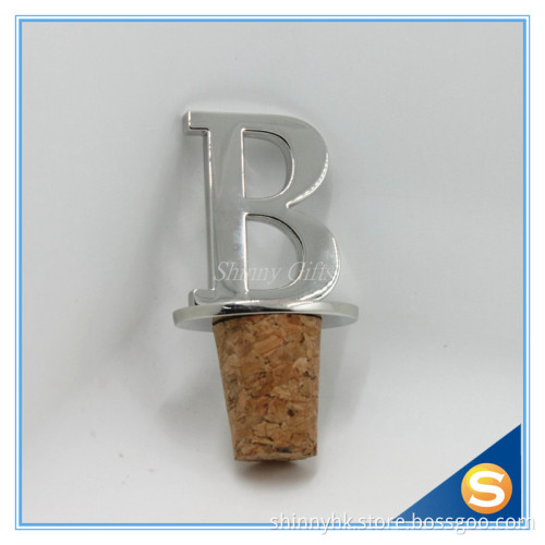 Wholesale Unique B Capital letter Wine Bottle Man Stopper